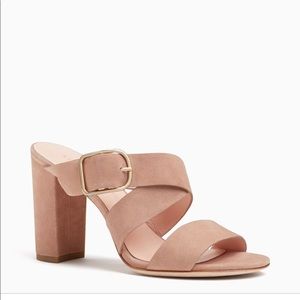 KATE SPADE ORCHID SLIDE SANDAL IN FAWN/GOLD